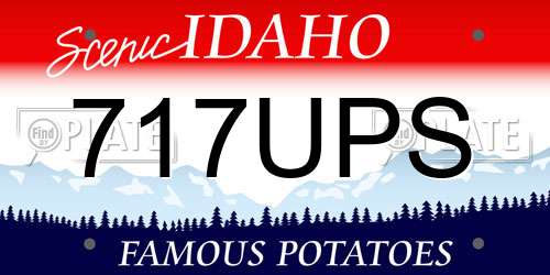 717UPS Idaho License Plate