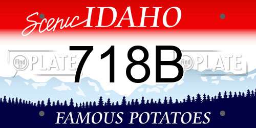 718B Idaho License Plate