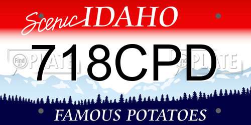 718CPD Idaho License Plate