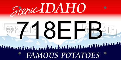 718EFB Idaho License Plate
