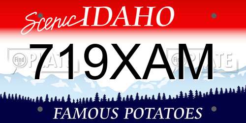 719XAM Idaho License Plate