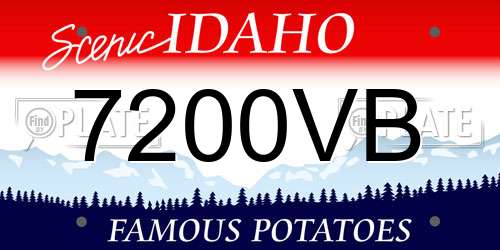 7200VB Idaho License Plate