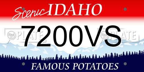 7200VS Idaho License Plate