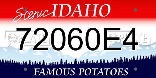 72060E4 Idaho License Plate