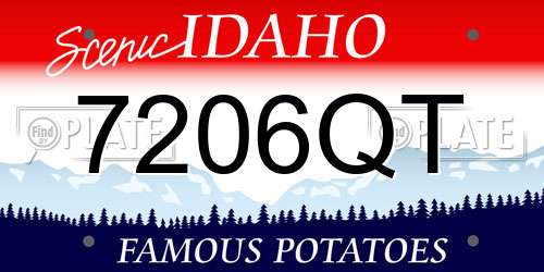7206QT Idaho License Plate
