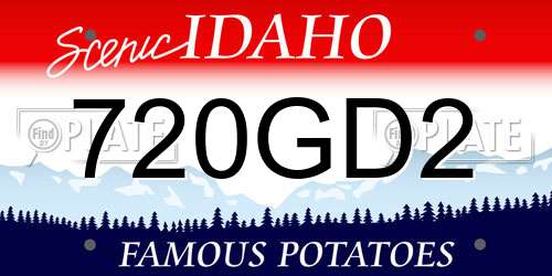 720GD2 Idaho License Plate