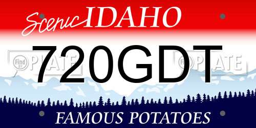 720GDT Idaho License Plate