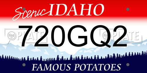 720GQ2 Idaho License Plate