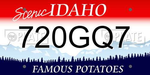 720GQ7 Idaho License Plate