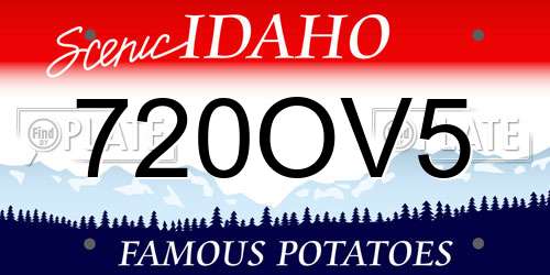 720OV5 Idaho License Plate