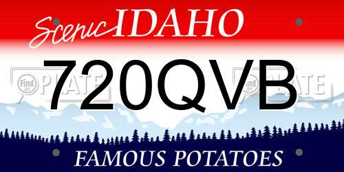 720QVB Idaho License Plate