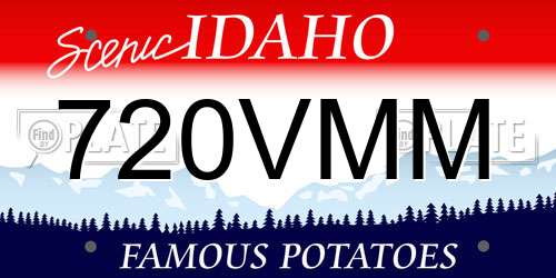 720VMM Idaho License Plate