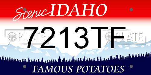 7213TF Idaho License Plate