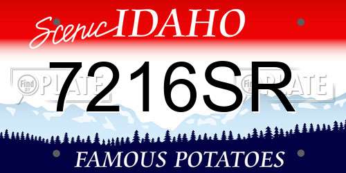 7216SR Idaho License Plate