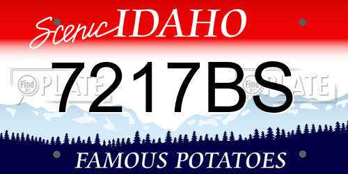 7217BS Idaho License Plate