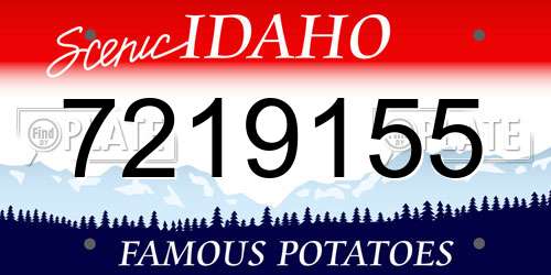 7219155 Idaho License Plate