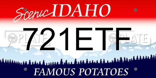 721ETF Idaho License Plate