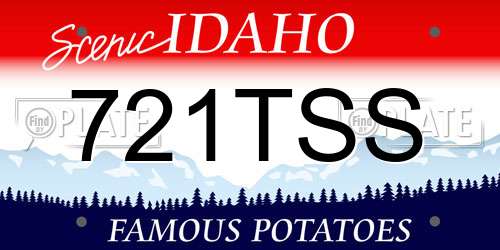 721TSS Idaho License Plate