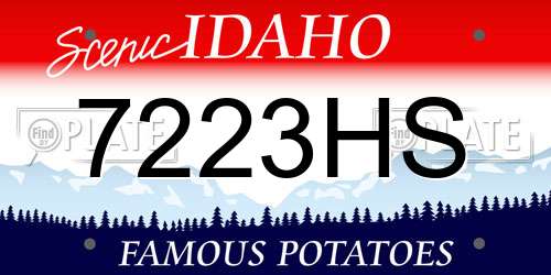 7223HS Idaho License Plate
