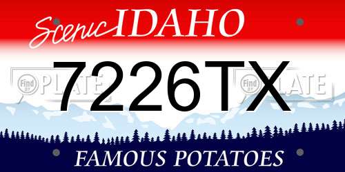 7226TX Idaho License Plate