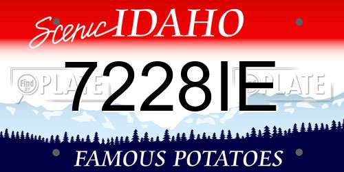 7228IE Idaho License Plate