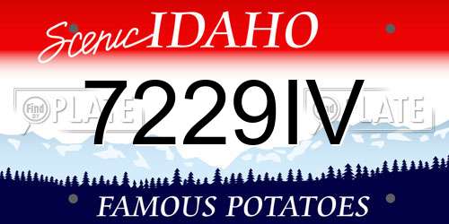 7229IV Idaho License Plate