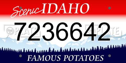 7236642 Idaho License Plate