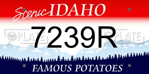 7239R Idaho License Plate