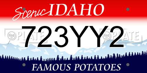 723YY2 Idaho License Plate