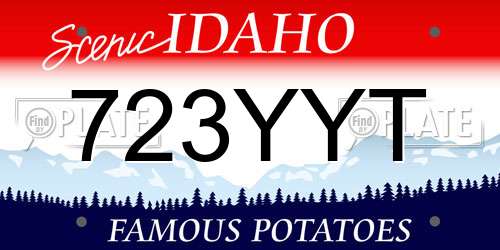 723YYT Idaho License Plate