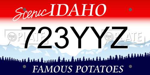 723YYZ Idaho License Plate