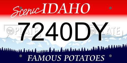 7240DY Idaho License Plate