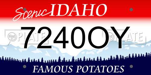 7240OY Idaho License Plate