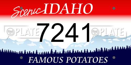 7241 Idaho License Plate