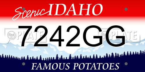7242GG Idaho License Plate