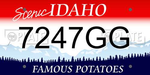 7247GG Idaho License Plate
