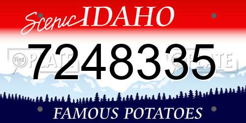 7248335 Idaho License Plate