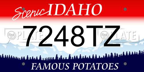 7248TZ Idaho License Plate