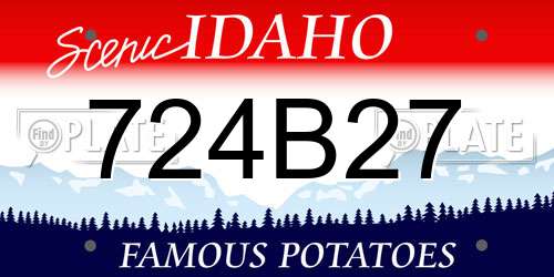 724B27 Idaho License Plate