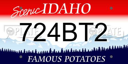 724BT2 Idaho License Plate