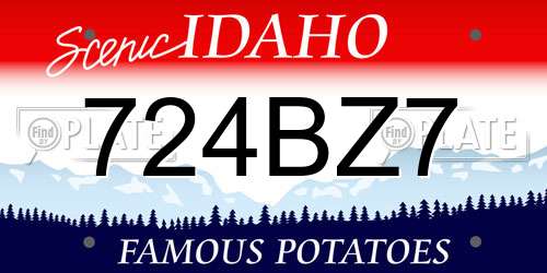 724BZ7 Idaho License Plate