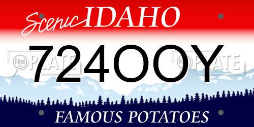 724OOY Idaho License Plate