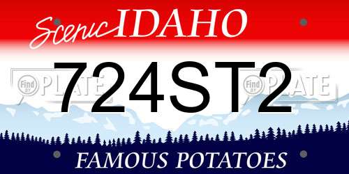 724ST2 Idaho License Plate