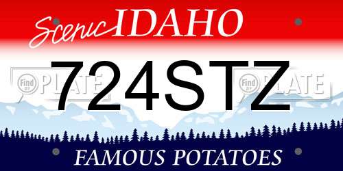 724STZ Idaho License Plate