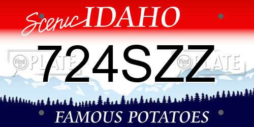 724SZZ Idaho License Plate