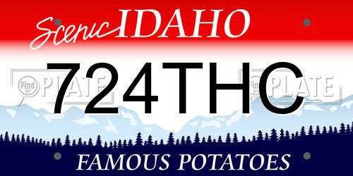 724THC Idaho License Plate
