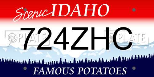 724ZHC Idaho License Plate