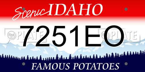 7251EO Idaho License Plate