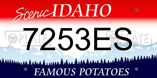 7253ES Idaho License Plate