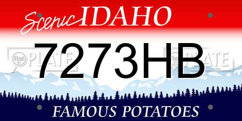 7273HB Idaho License Plate